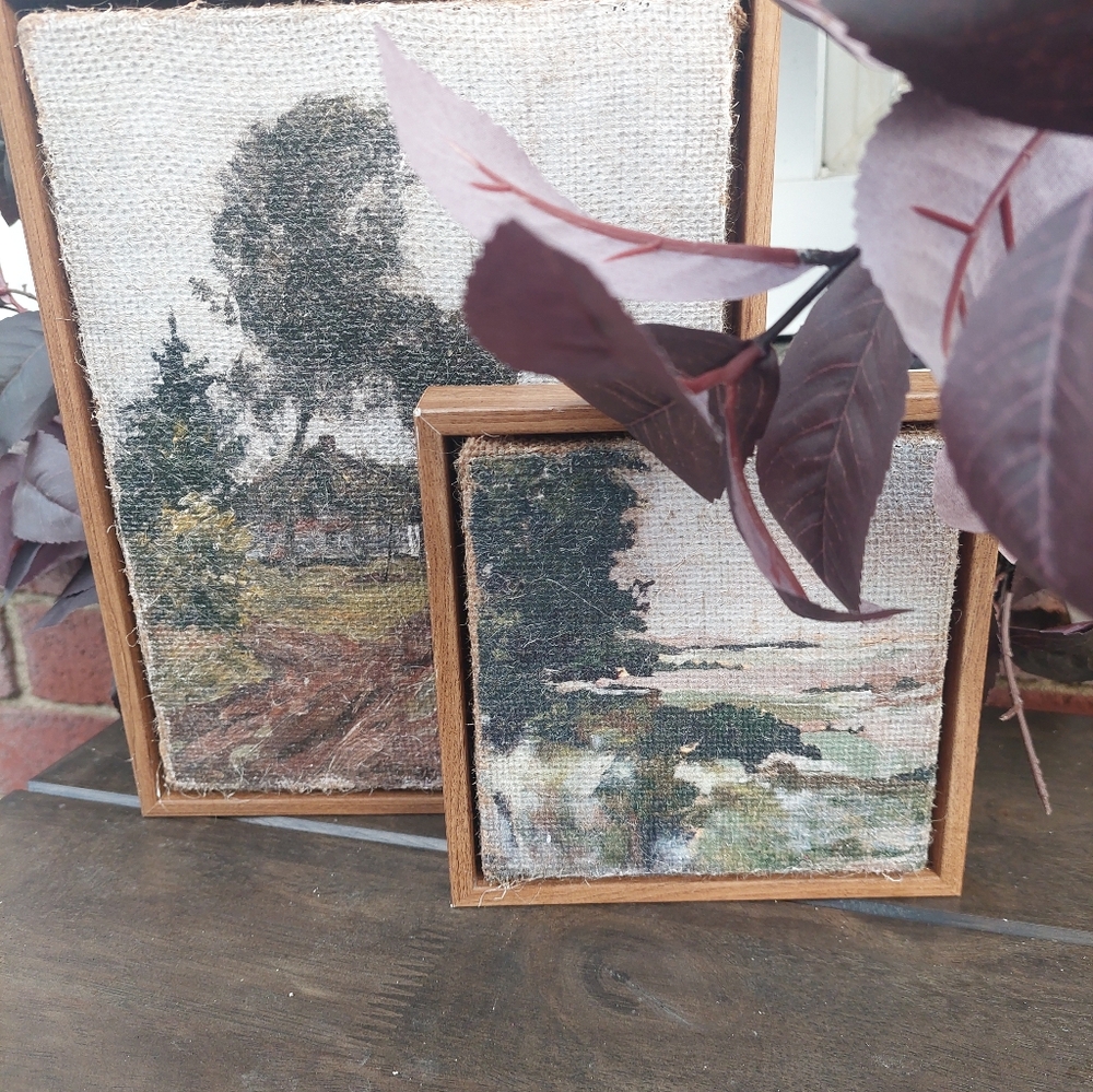 4 Pc Hearth And Hand Magnolia Wall Art Wreath And Leaf Plant In Vase - Picture 2 of 4